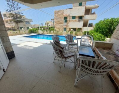 جرين بيتش الساحل الشمالي – 3 غرف ارضي بحديقه و حمام سباحه خاص